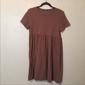 Caralase light brown babydoll dress NWOT